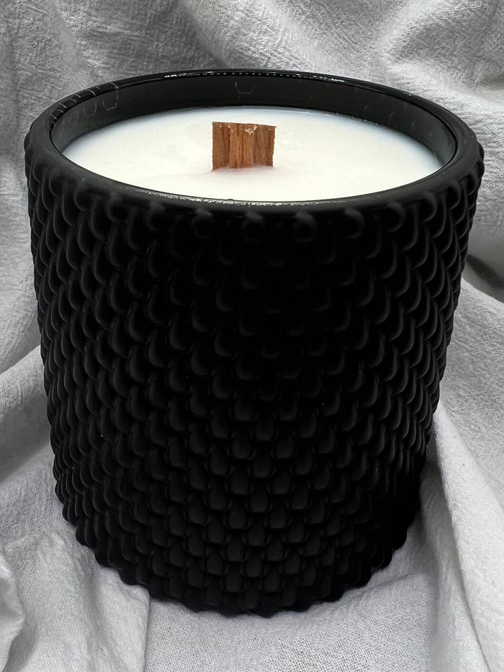 Matte Black Soy Wax Candle for wholesale by Mountain Fox Finds