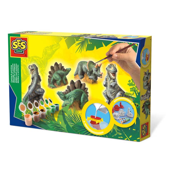 Set per casting e pittura di dinosauri SES CREATIVE per bambini, per la vendita all'ingrosso da parte di Meroncourt Europe Ltd