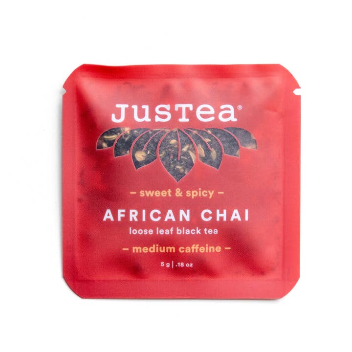 JusTea (No Import Fees to USA) - Wholesale Loose Tea - TEA SAMPLER Variety No. 1 = 5 Tea Blends in 25 Mini Pouches2