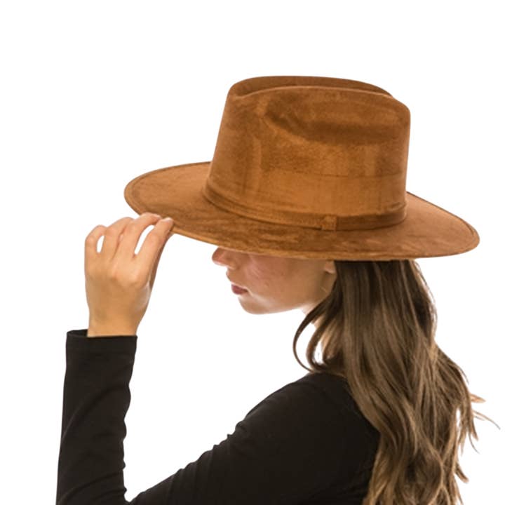 🖤 Vegan Suede Rancher Hat for wholesale by Queens INC