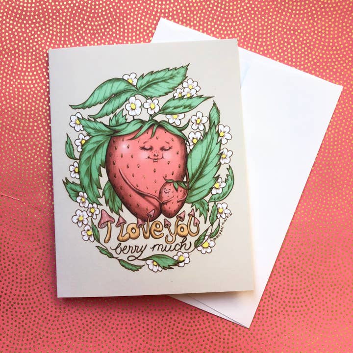 Jag älskar dig Berry Much- Tomt gratulationskort 4 1/4 X 5 1/2 ” för wholesale av Marybel Martin