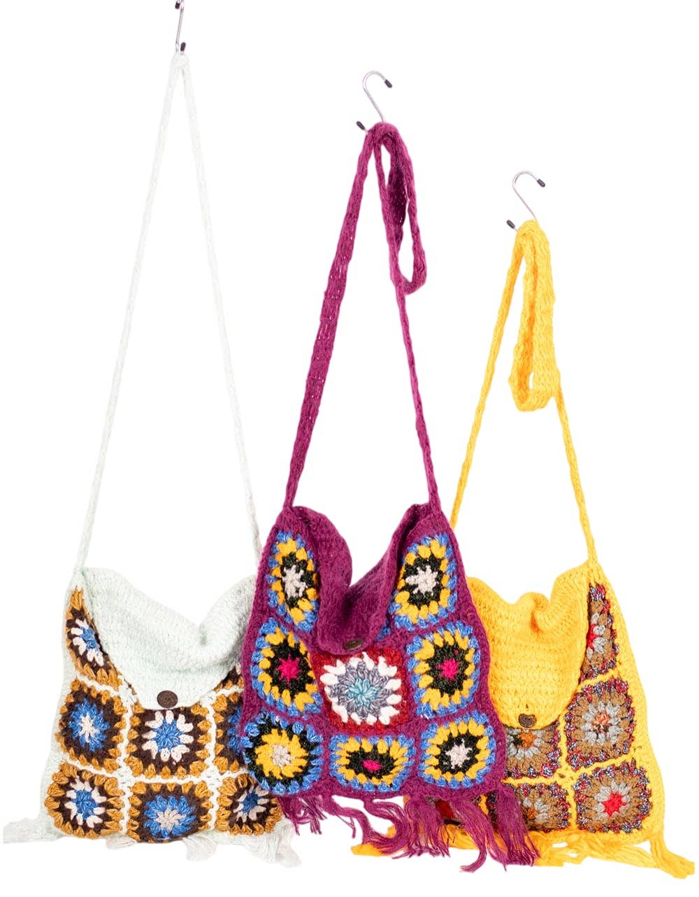 Kimago Look - Wholesale Crossbody Bag - Women's - Handwoven Artisan Crossbody Bag | Boho Bag with Fringe1