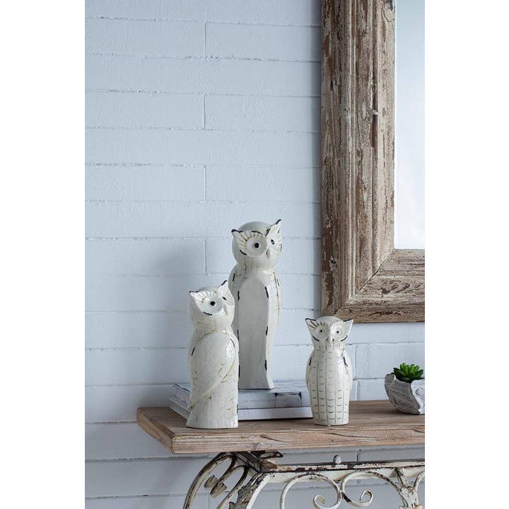 A&B Home Group Inc. - Wholesale Decorative Figurine - S/3 Vivek White Owls Trio9