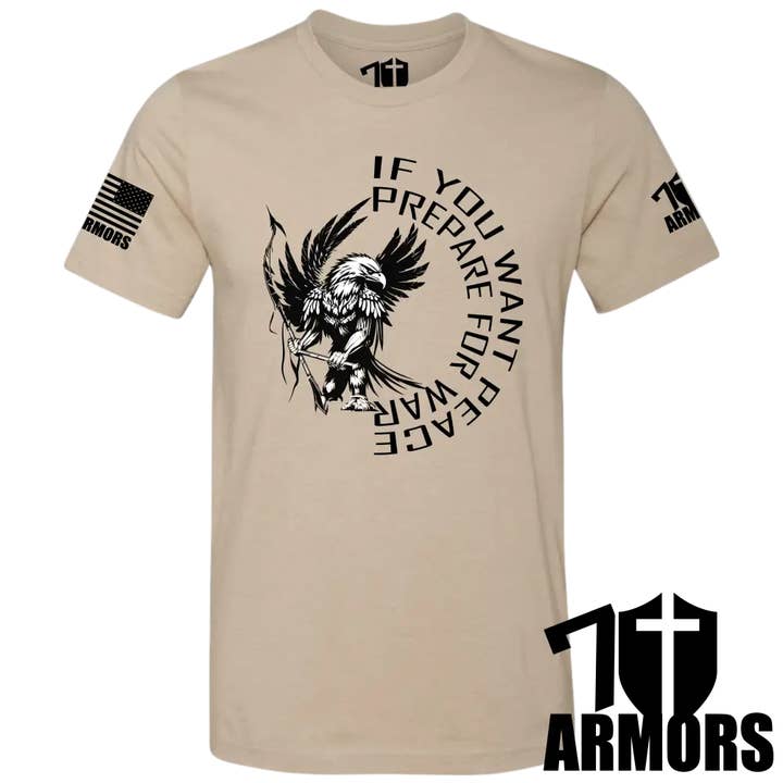 7 ARMORS APPAREL - Wholesale Screen printed t-shirt – Men′s - IF YOU WANT PEACE T-SHIRT4