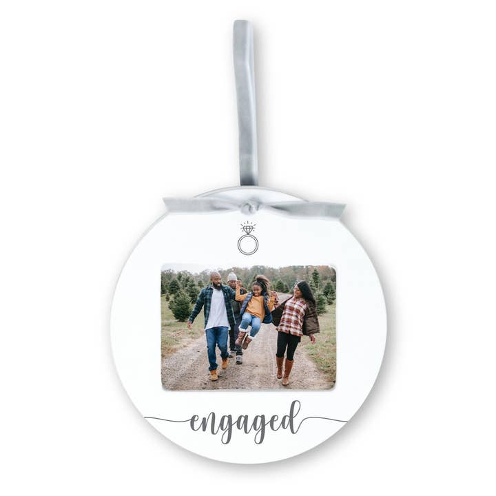 Engagement Ornaments, Ornament Photo Frame, Engagement Gift for wholesale by Clairmont & Co