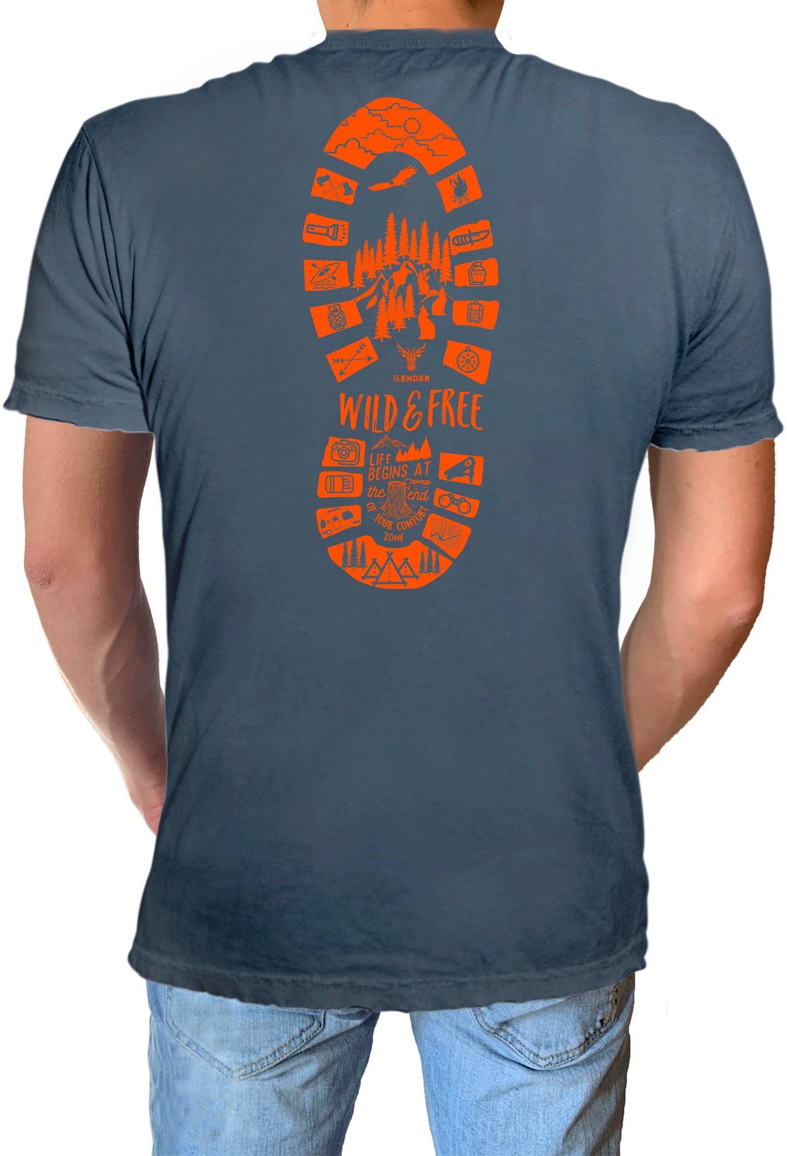 darkslate 14Ender® Boot Dark Slate T-shirt for wholesale on Faire1