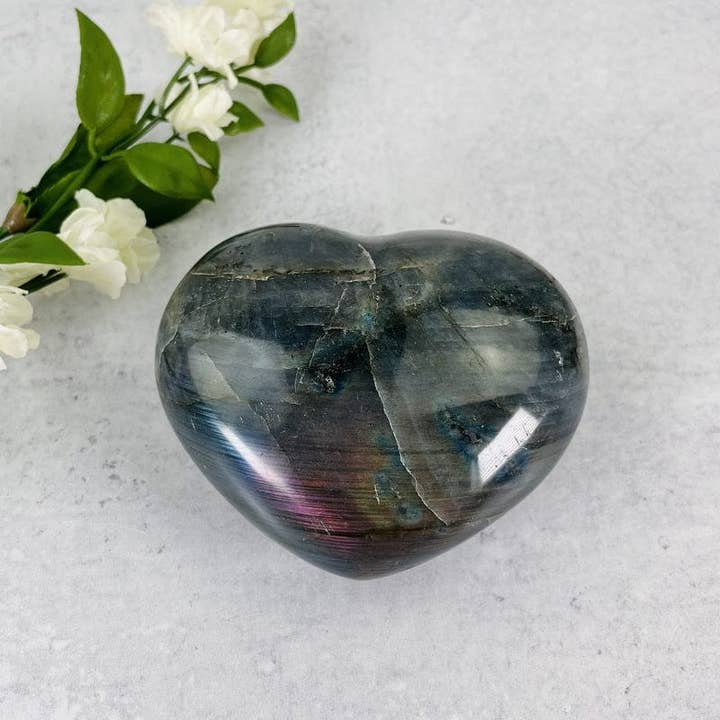 Rock Paradise - Wholesale Spiritual stone/crystal - Labradorite Polished Hearts - Heart Shaped Stone - By weight5