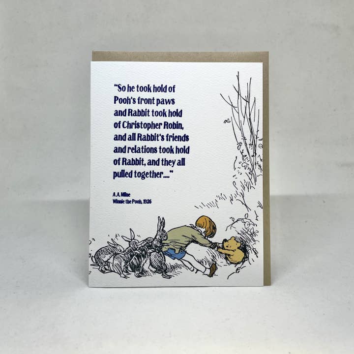 Pooh's Front Paw - Pooh Card for wholesale by Big Wheel Press