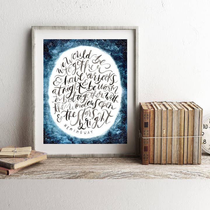 We Would Have Our Books / Hemingway / 8 x 10 Print for wholesale by Fox and Wild
