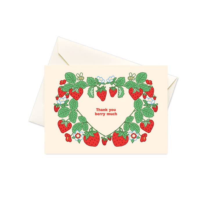 Strawberry Heart Boxed Notes for wholesale by Seltzer Goods