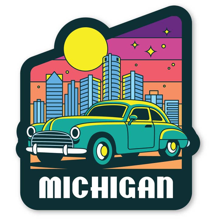 Desk Ornament - Michigan State Badge 2 for wholesale by Morris Magnets