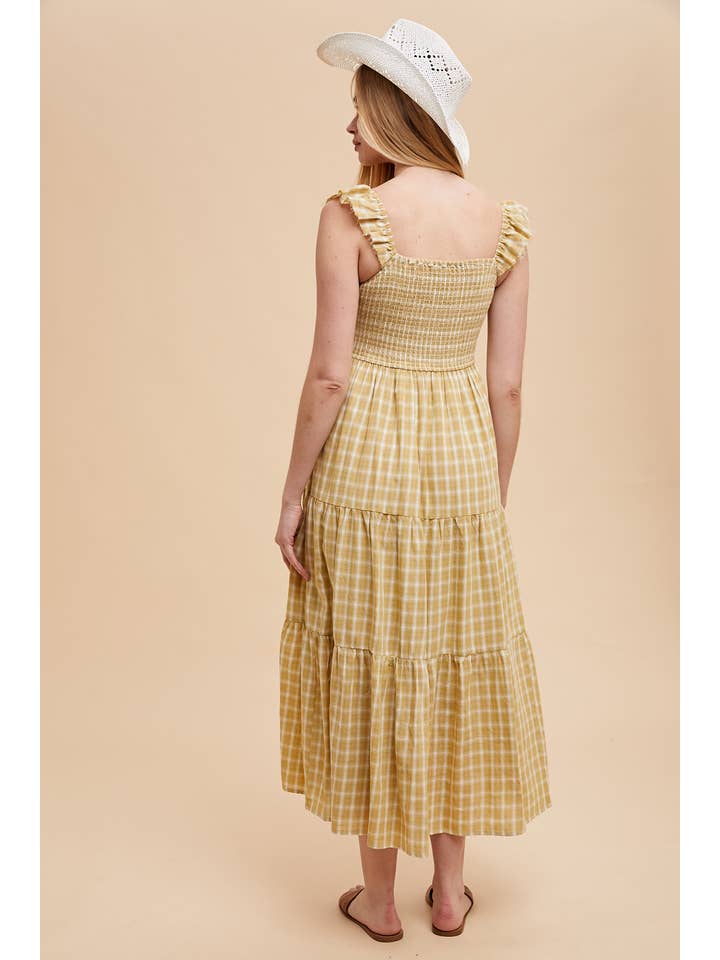 In Loom - Wholesale Dress - Women's - COTTON PLAID SUMMER DRESS