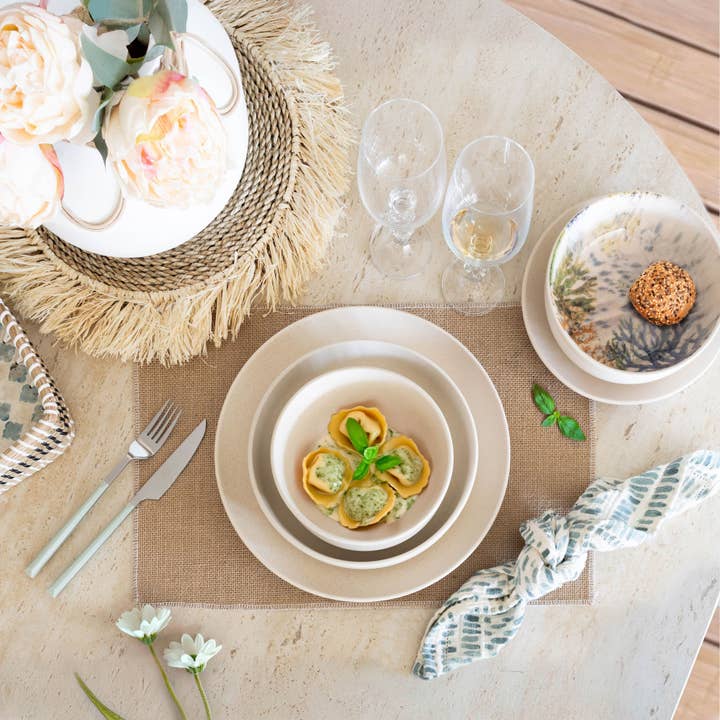 Novastyl - Wholesale Dinner Plate - Arita coupe plate 15cm in beige stoneware3