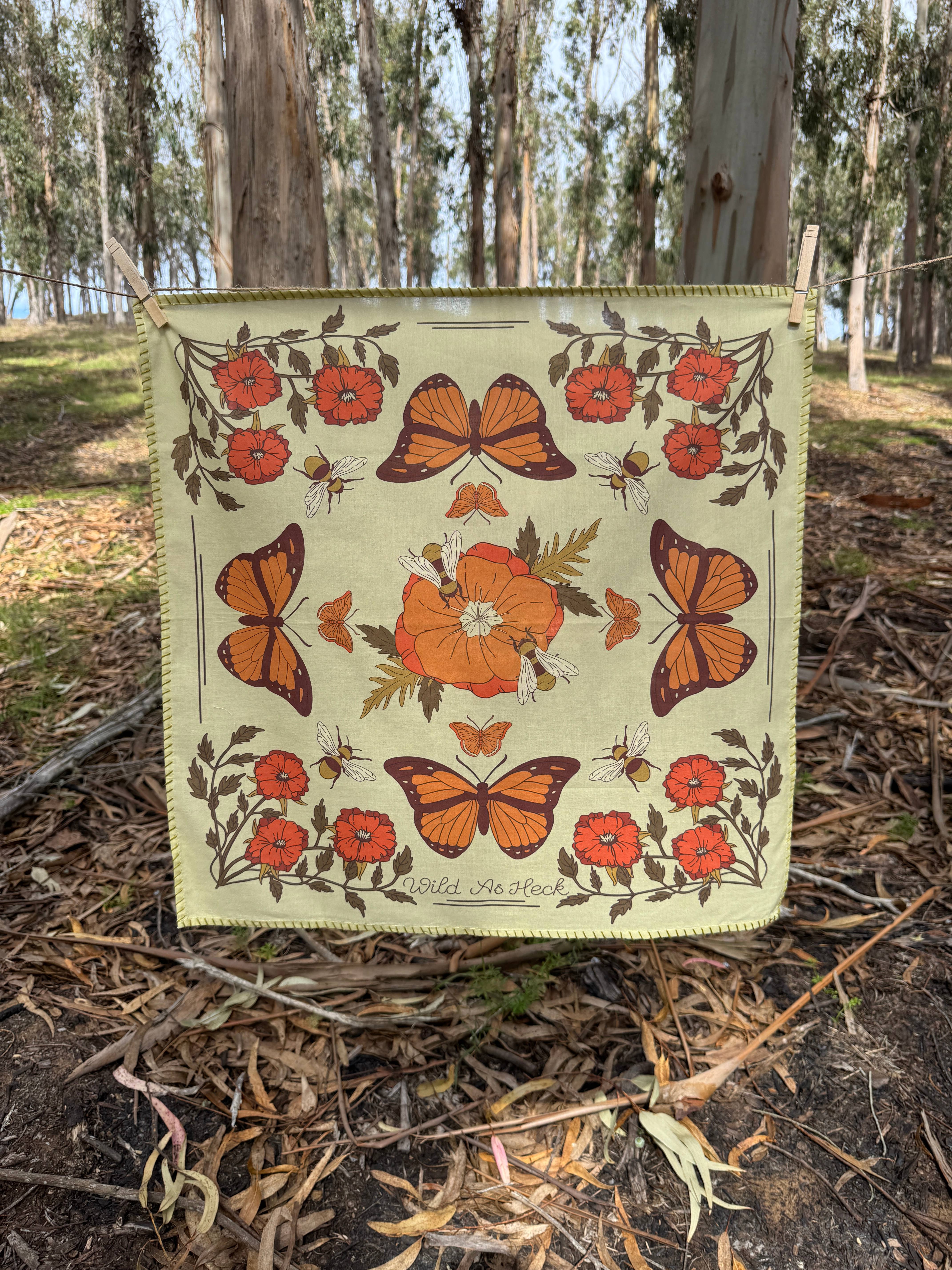 Wild as Heck - Wholesale Bandana - Women's - The Meadow Bandana ( wild rag, embroidered bandana, western1