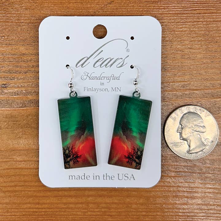 d'ears inc. - Wholesale Hangende/ronde oorbellen - Groene Bliksem Aurora oorbellen, sterling zilveren oorhaken1