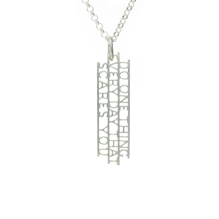 Sterling Silver Eleanor Roosevelt Quote Pendant Necklace for wholesale by Ordbord