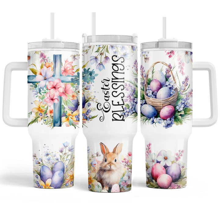 Easter Blessings 40oz Tumbler for wholesale by Southern Backroad Tees LLC