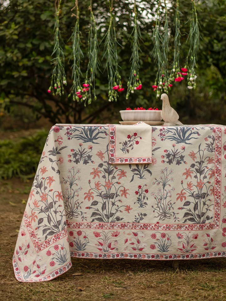 Eco-Friendly Table Cloth - Garden taupe for wholesale by Asami Concept