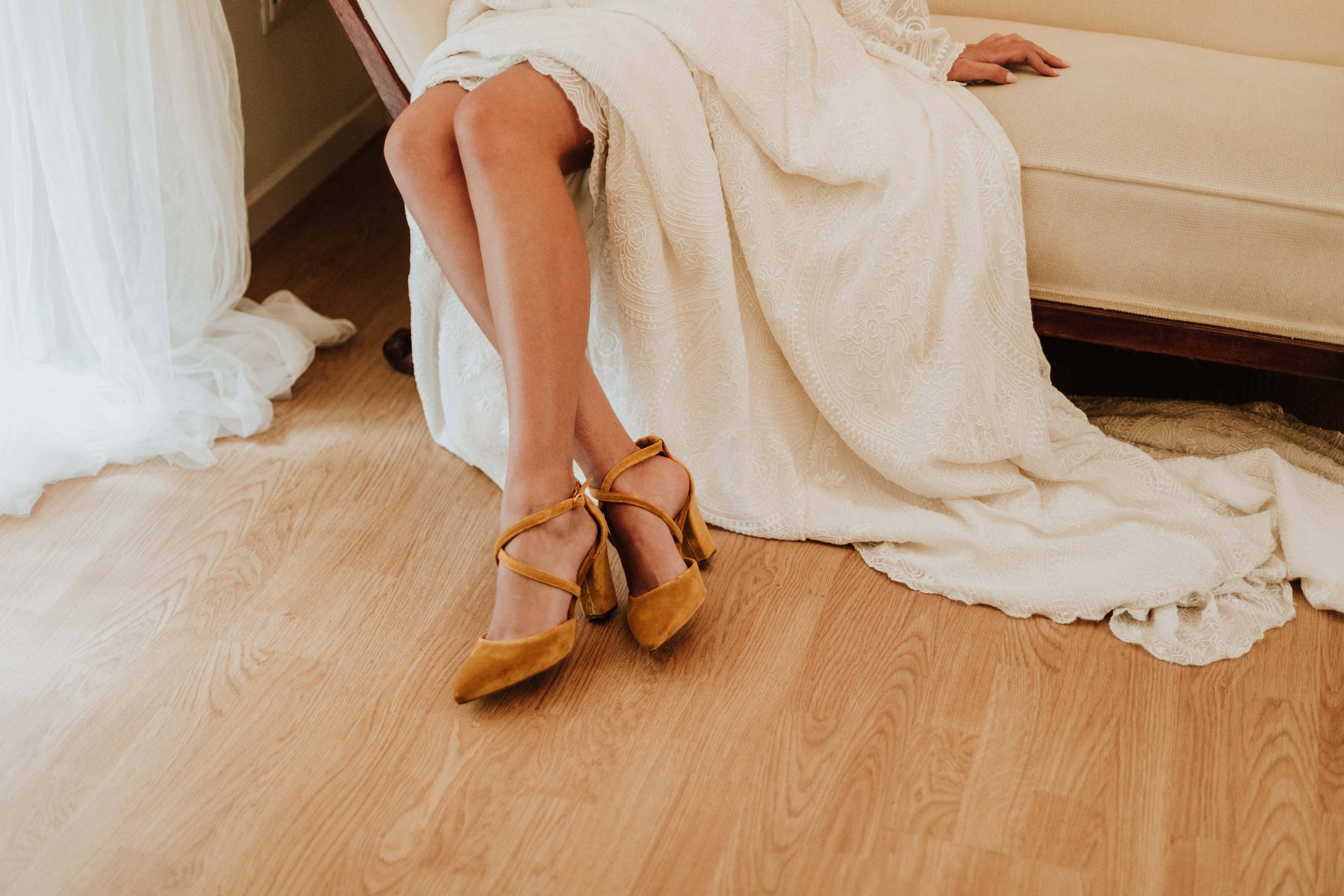 Mustard MARIELA PALMA luxury hiking shoes for women for wholesale on Faire5