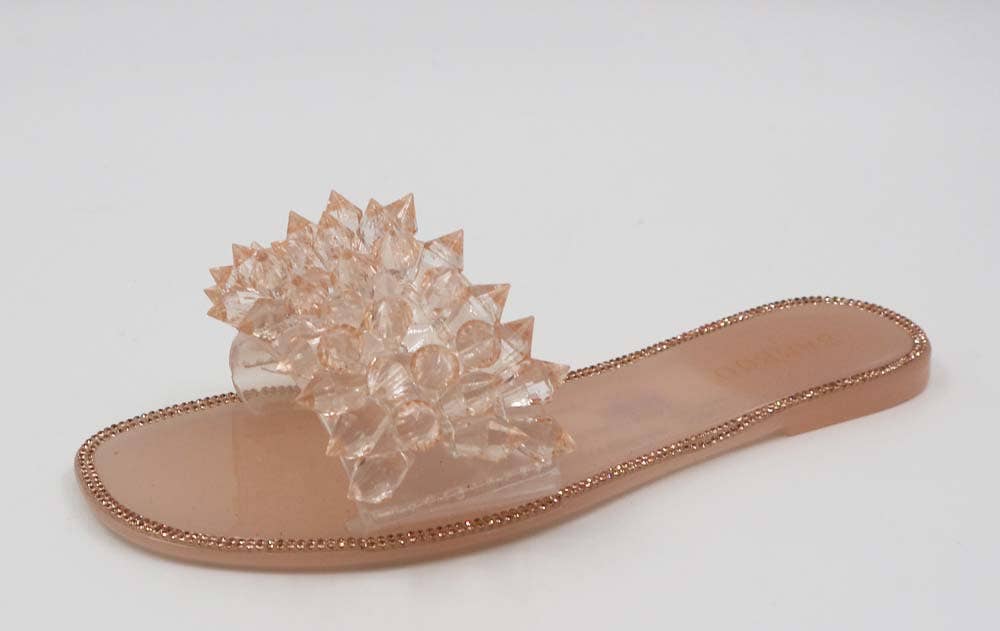 Mars Sky Shoes Wholesale - Wholesale Sandals - Women's - Bamboo BRIGHTER-14 Women Clear Studded Jelly Flat Sandals-18 Pairs Pack-12.95/Pair2