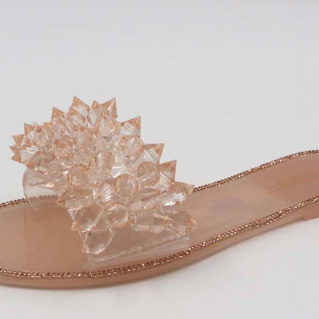 Mars Sky Shoes Wholesale - Wholesale Sandals - Women's - Bamboo BRIGHTER-14 Women Clear Studded Jelly Flat Sandals-18 Pairs Pack-12.95/Pair2