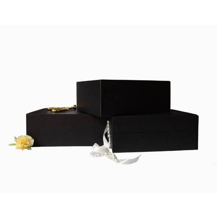 Eleven Fashion - Wholesale Decorative Box - 10x8x4 Black Self Seal Folding Decorative Boxes1
