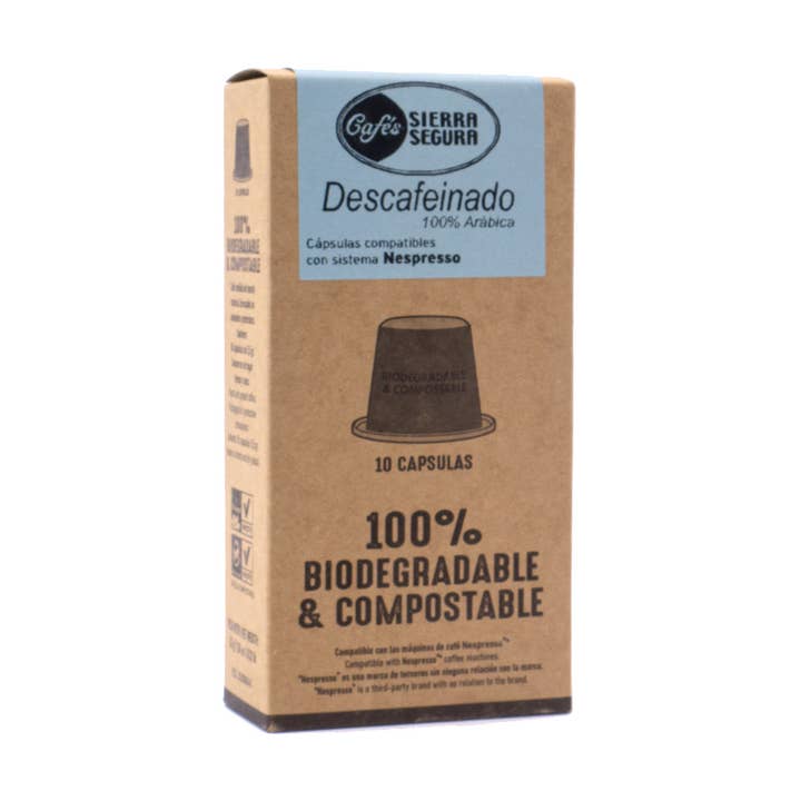 CAFES SIERRA SEGURA SL - Vente Dosettes de café - CAPSULE DÉCAFÉINÉE 100% compotable et biodégradable.0