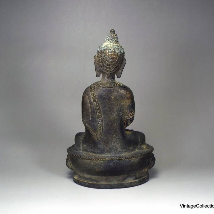Vintagecollection888 - Vente Sculpture - Statue ancienne en bronze du Bouddha chinois3