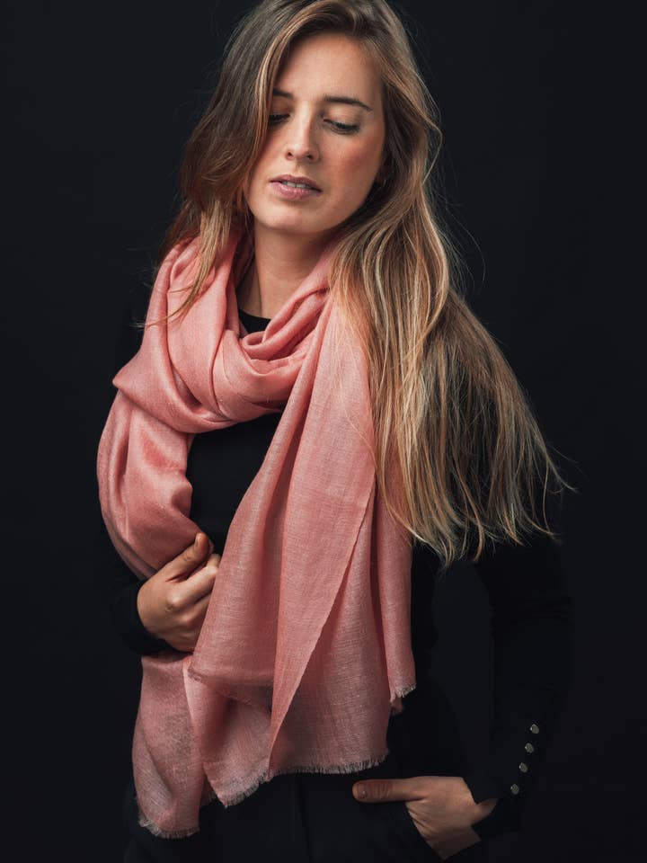 Pashmina Rosa para venta al por mayor de puur pashmina