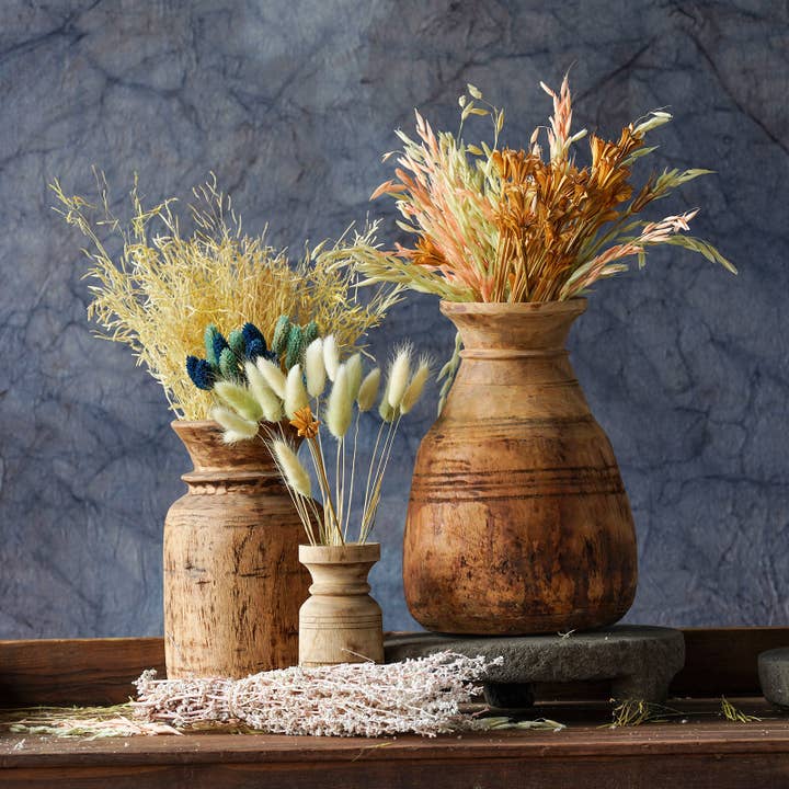 Blue Ocean Traders - Wholesale Dried/Pressed Flowers - Mixed Dried Grasses and Florals Multicolor, 12"