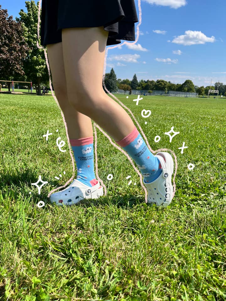 Hippy Feet - Wholesale Socks - Unisex - @jazlynn.art - Constantly Confused Crews