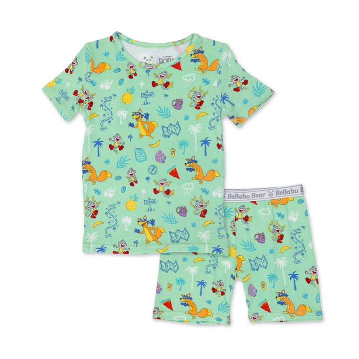 Bellabu Bear - Wholesale Sleepwear Set - Kids - Dora: Boots' Jungle Adventure Bamboo Kids Pajama Short Set