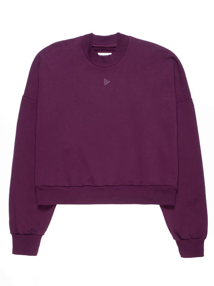 Minimal Purple Crewneck Sweatshirt for wholesale by Blowhammer