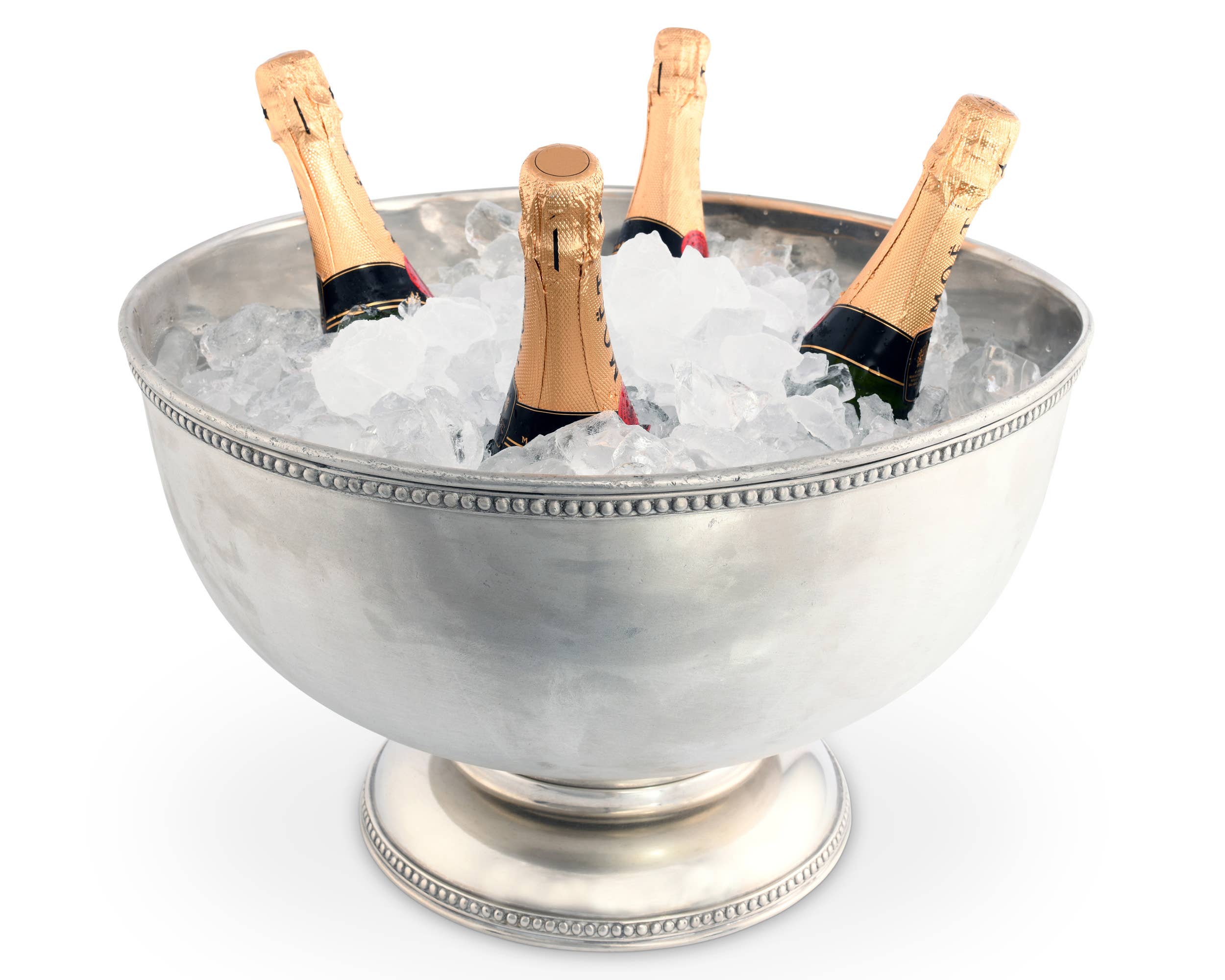 Vagabond House - Wholesale Bowl - Pewter Medici Bead Ice Tub/Punch Bowl2