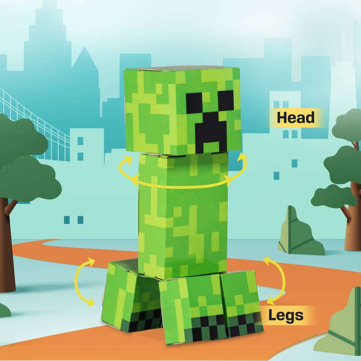 Cubles | Paperboard Character Kits - Wholesale Build-a-Toy - Kids - Minecraft | Creeper Cuble3