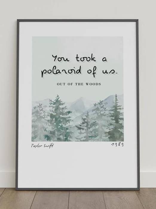 "You took a polaroid of us" Taylor Swift Inspired Art Print for wholesale by It Starts With You Gifts