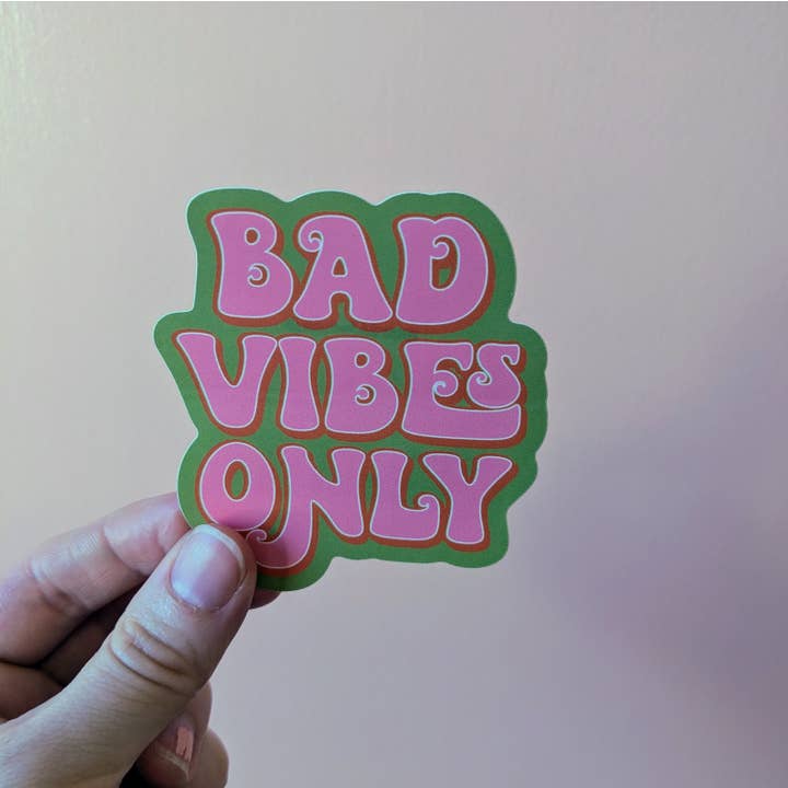 Pegatina Bad Vibes para venta al por mayor de Ghost Poppy