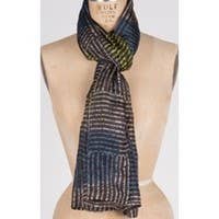 Dolma - Wholesale Scarf - Women's - Zhuri Silk Striped Scarf- Charcoal