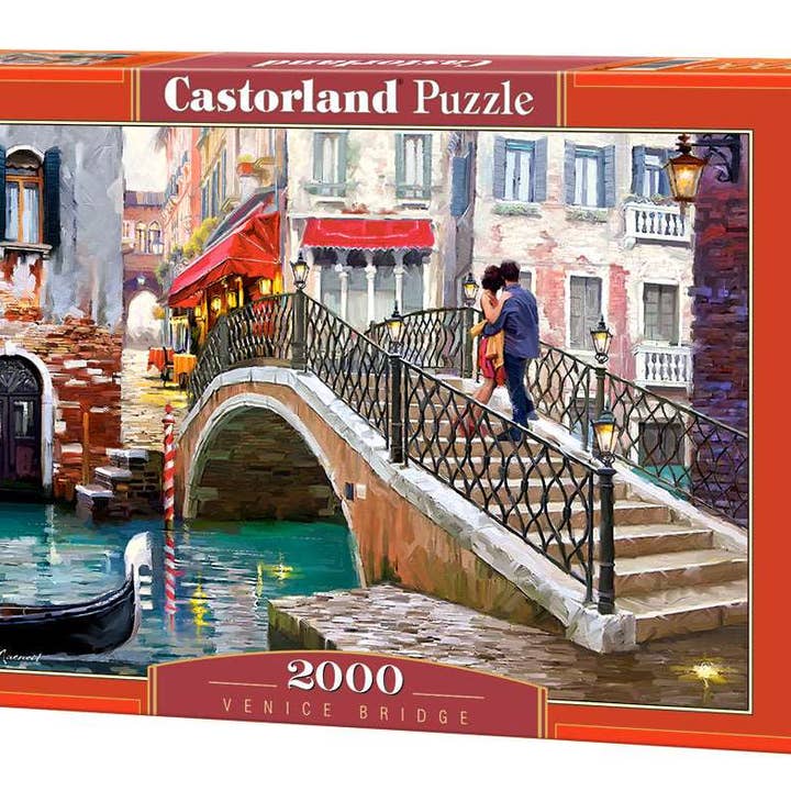 2000 Piece Jigsaw Puzzle, Venice Bridge, Venetian canals, Venice Italy Puzzle, Gondola Puzzle, Adult Puzzles, Castorland C-200559-2 for wholesale by CASTORLAND by Bridge Toys