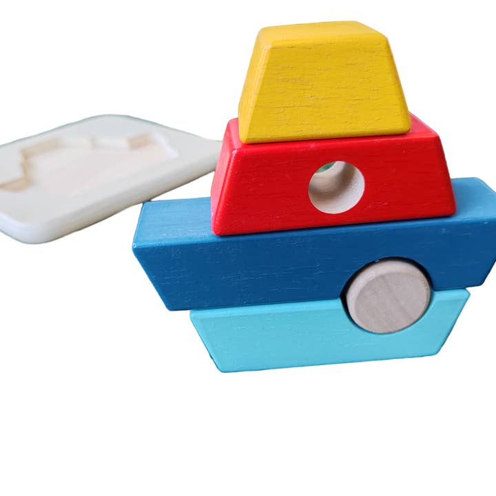 BASS&BASS - Wholesale Puzzle - Kids - 3D Wooden Puzzle Boat - Assemble & Stack7