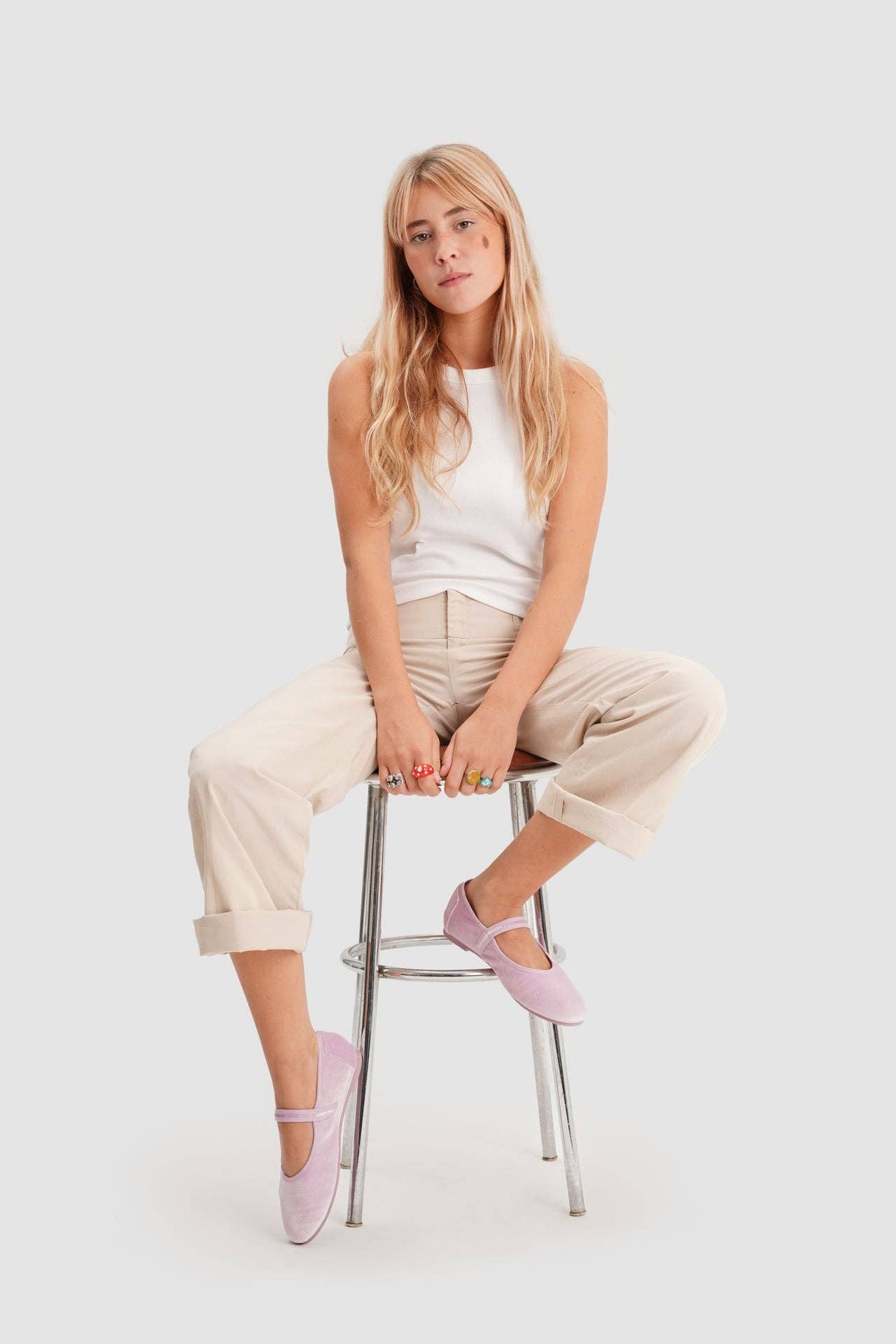 Paez - Wholesale Flats/Loafers - Kids - MARY JANE VELVET IRIS12