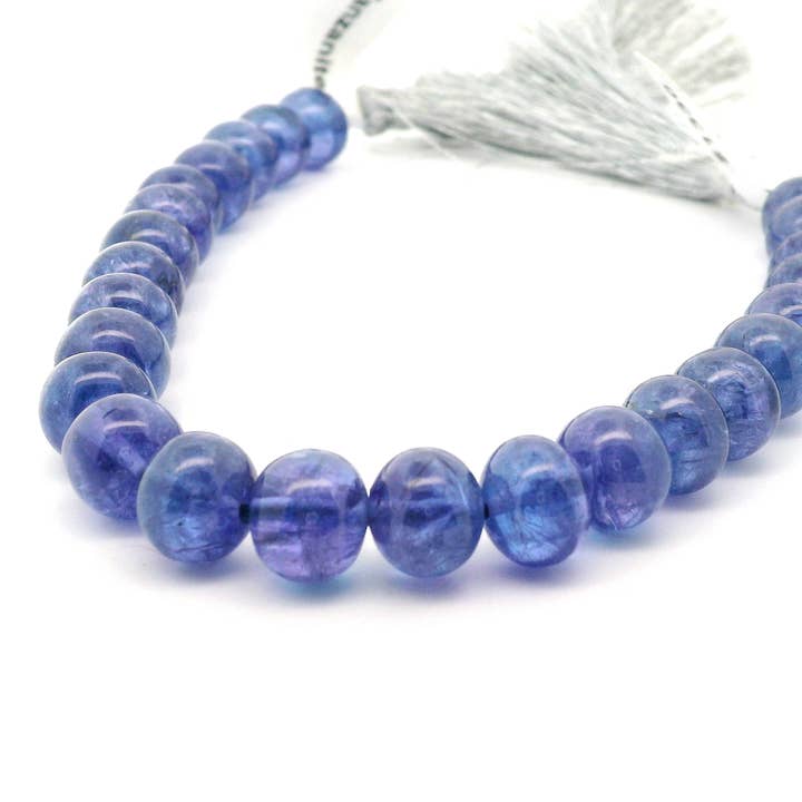 Natuurlijke Blauw-Paarse Tanzaniet 8mm Ronde Kralen Streng – Echte Amethist Edelsteen Kralen voor Sieraden Maken (26 Kralen) voor wholesale door Purity Beads