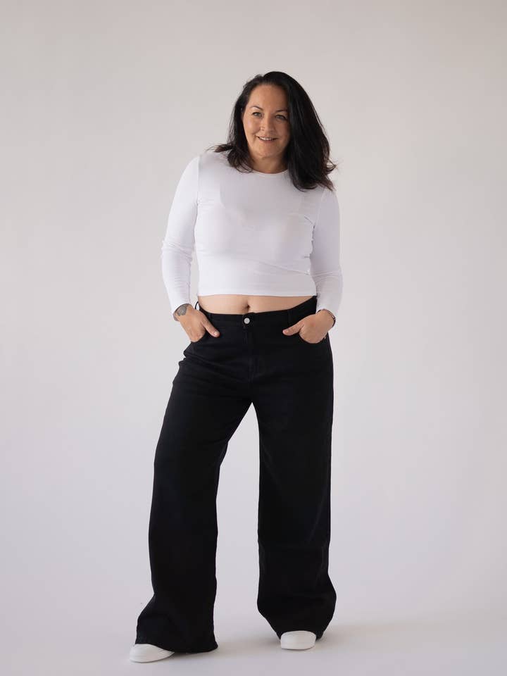 BAGGY HIGH RISE - BLACK para venta al por mayor de Matcha Jeans