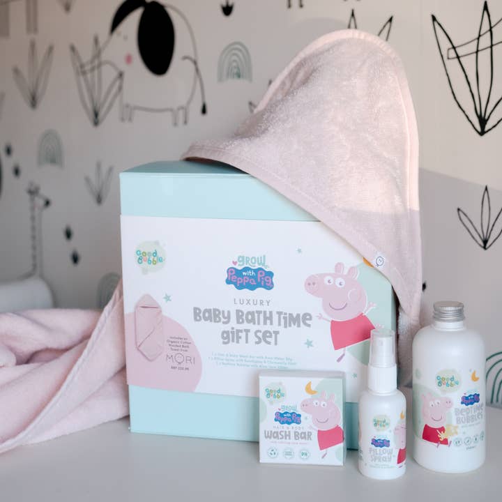 Good Bubble - Venta al por mayor Juego de baño y cuidado corporal - Bebés - Set de Regalo de Lujo para la Hora del Baño de Peppa Pig de Good Bubble2