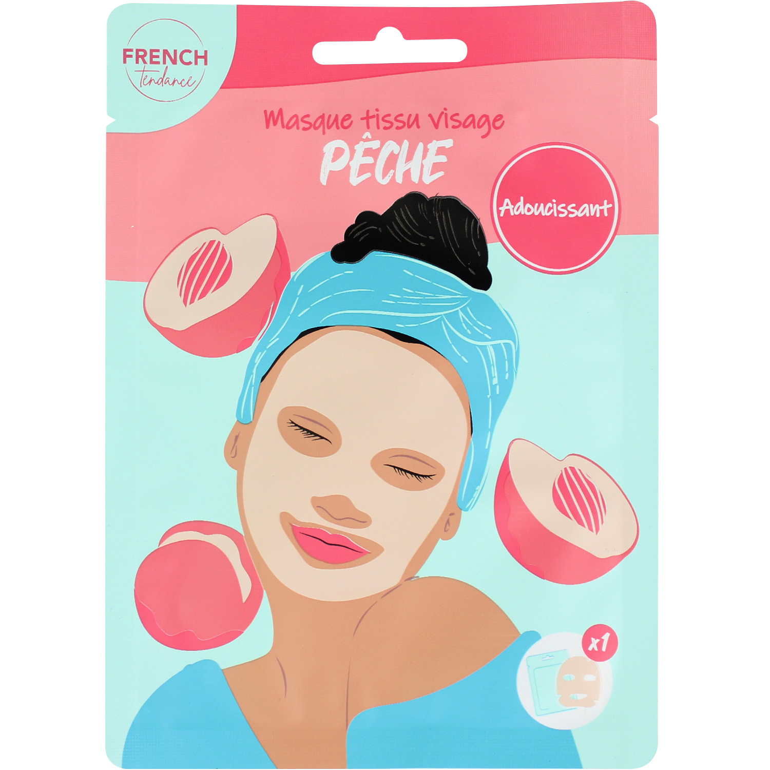FRENCH TENDANCE - Wholesale Skincare Face Mask - Fabric face mask - Peach - FRENCH TENDANCE1