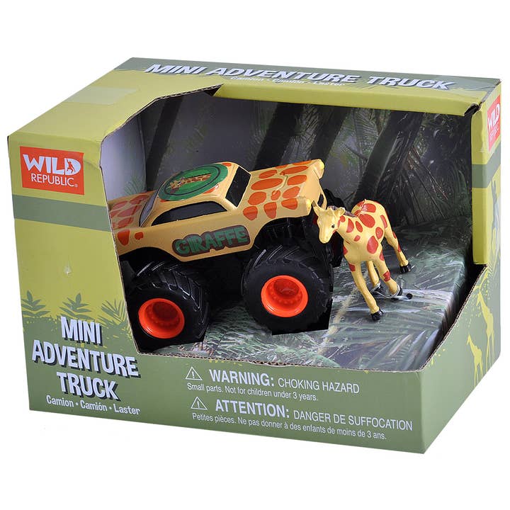 Wild Republic - Wholesale Toy Car/Truck - Kids - Adventure-Mini Truck Giraffe 4"