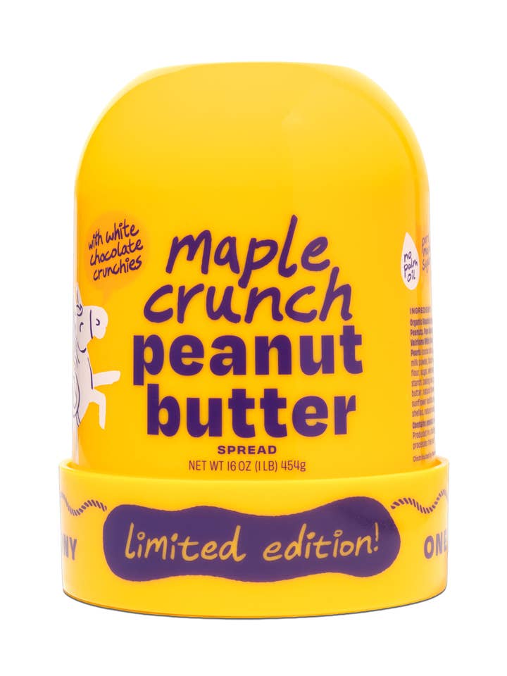Maple Crunch Peanut Butter with White Chocolate Pearls for wholesale by One Trick Pony