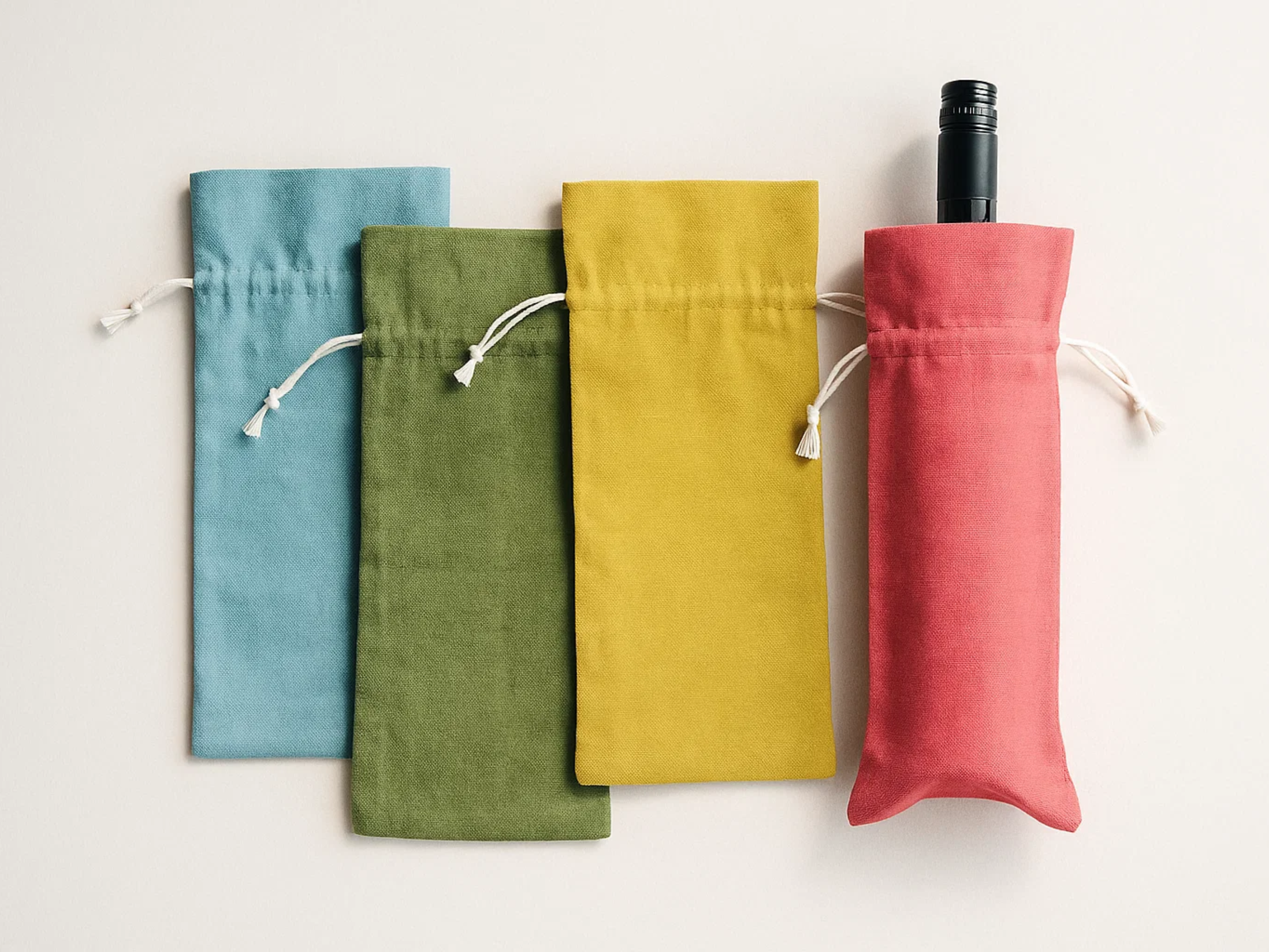 House of Kraft Jewelry & Accessories - Wholesale Wine Gift Bag - Canvas Wine Cover  | Unbranded Bottle Cover | Multi-colored0