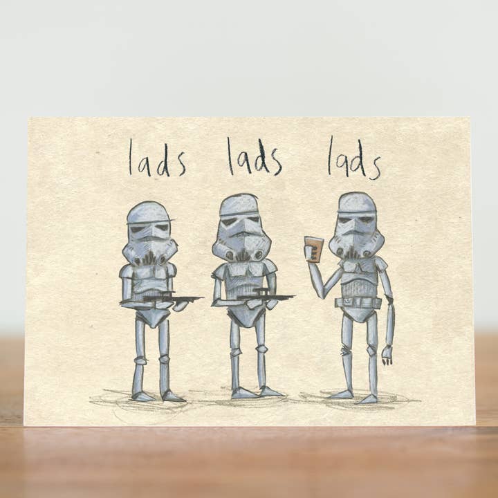 The Grey Earl - Wholesale Everyday Greeting Card - Lads Lads Lads - Card
