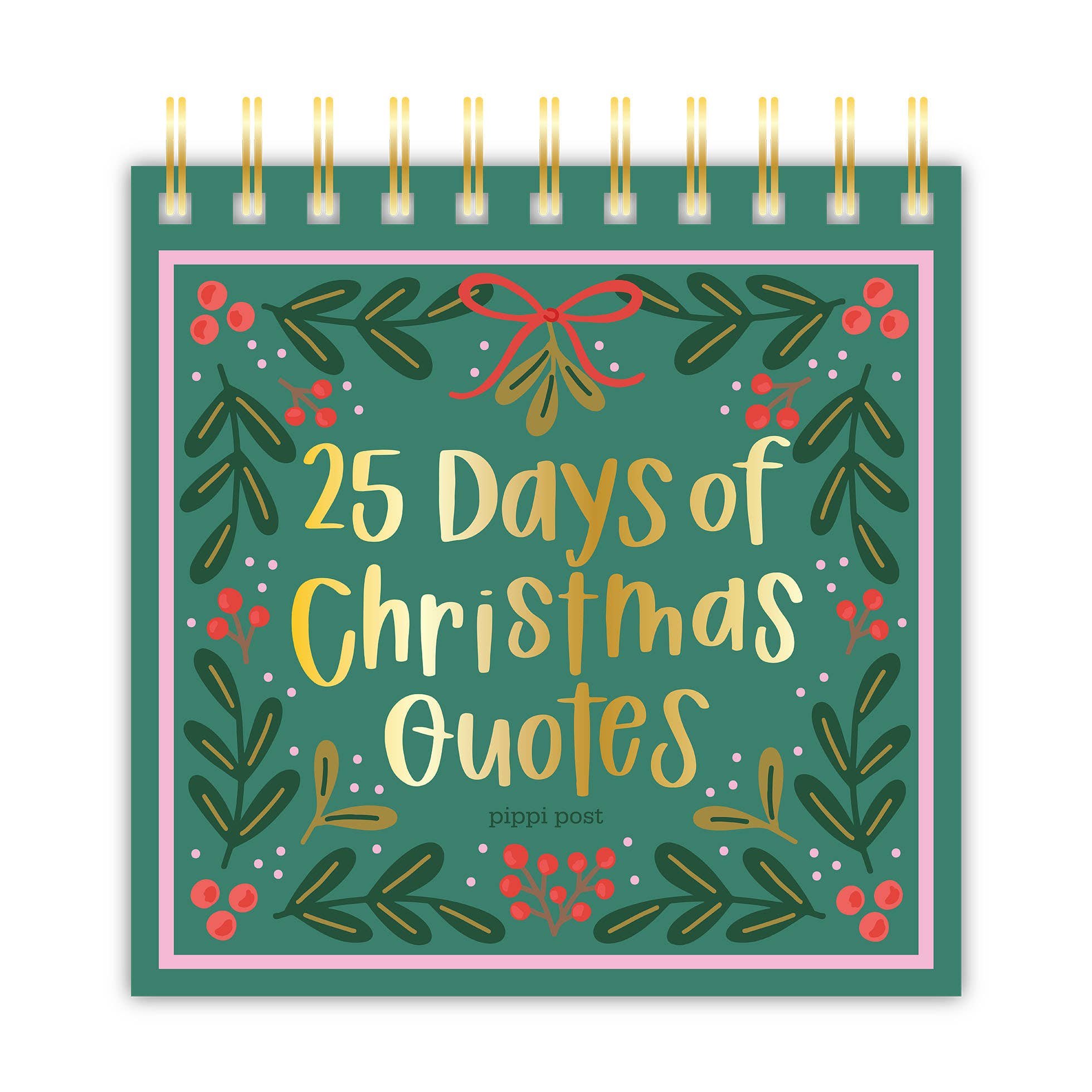 Pippi Post - Wholesale Advent Calendar - 25 Days Of Christmas - Quotes + Prompts Advent Desk Calendar0